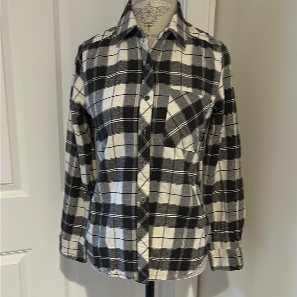 Black and White Plaid Shirt